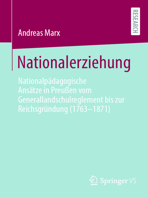 Title details for Nationalerziehung by Andreas Marx - Available